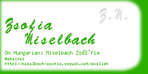 zsofia miselbach business card